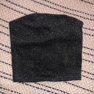 NWT Urban outfitters metallic black tube top